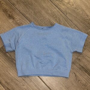 Blue Workout Short Sleeve Top